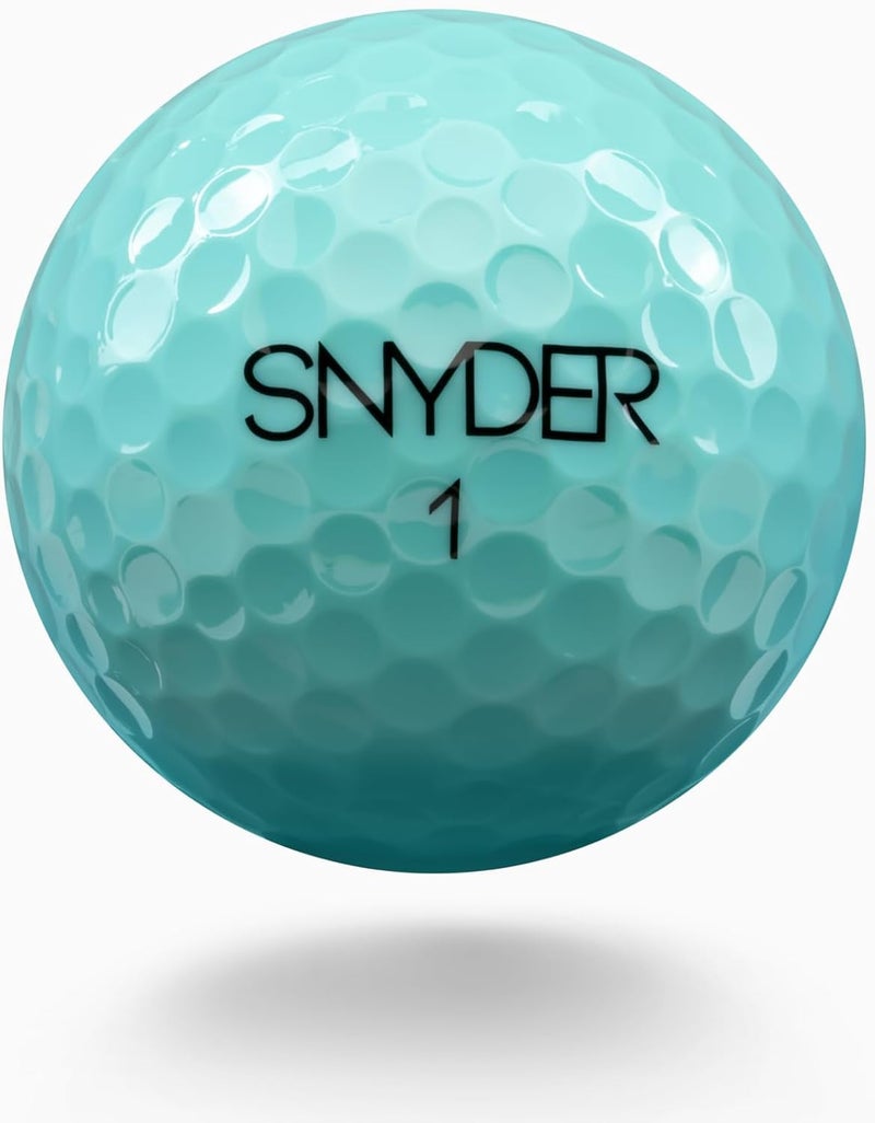 Snyder USA Speed Golf Balls - 3-Piece Construction Distance Golf Balls, 342 Dimples, 80 Compression, High Visibility Colored Golf Balls 12 Pack - Image 2